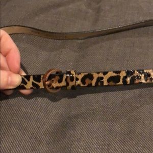 St. John leopard print leather belt